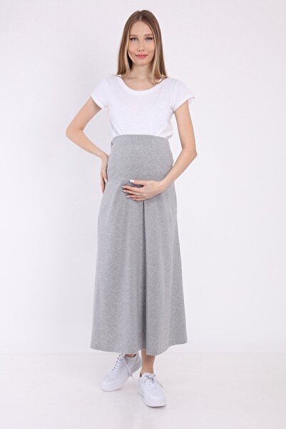Luvmabelly Myra9031 Beli Ayarlanabilir Hamile Etek -gri
