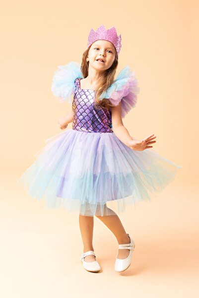 Banamio Liliana Puffy Tulle Tutu με Glitter Γοργόνα Φόρεμα ειδικής περίστασης