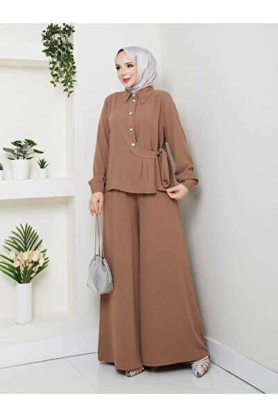 CLB COLLECTION Women's Wide Leg Pants Suit