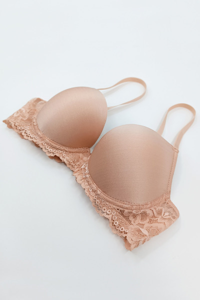 Pierre Cardin Οικονομικό Πακέτο 2 εκρού - Pink Nude 6807 Kansas Lace Micro Satin Σετ σουτιέν (με επιλογή D Cup)