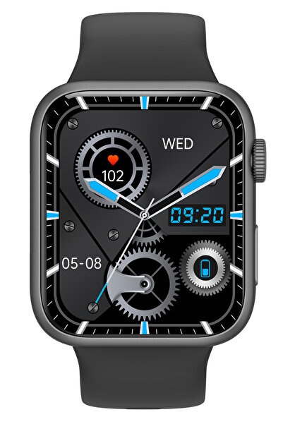 g-tab ساعة ذكية مقاس 1.83 بوصة مع حزام أزرق إضافي - بطارية 260 مللي أمبير/ساع...