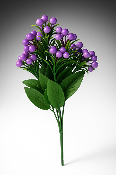 ALSHOP 1. Quality 7-Branched Kokina Bunch Artificial Plant Fruit Purple