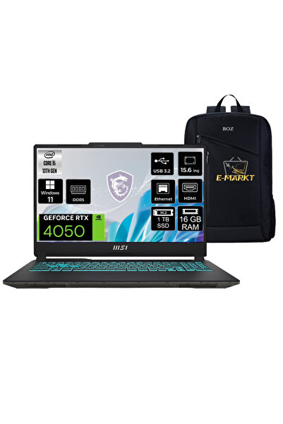 MSI CYBORG 15 A13VE-1252XTR Intel Core i5 13420H 16GB 1TB SSD RTX4050 Wın11 1...