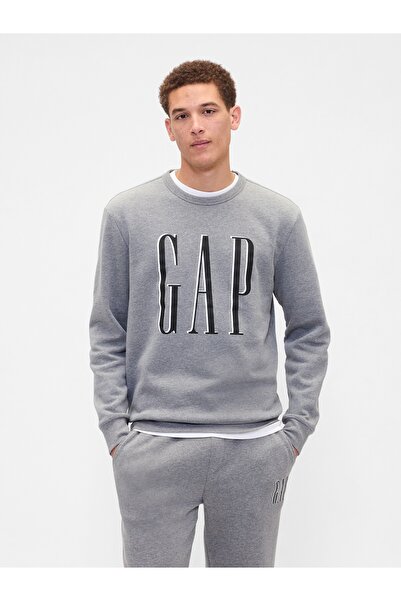 GAP Чоловіча сіра флісова кофта з логотипом