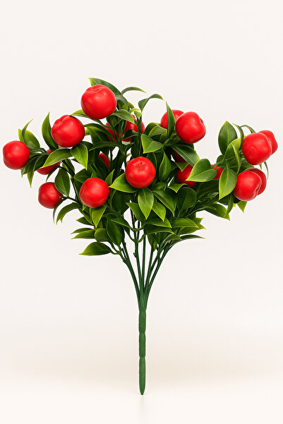 ALSHOP Artificial Flower Bunch Dense Leafy Green Fruit 35 cm Apple