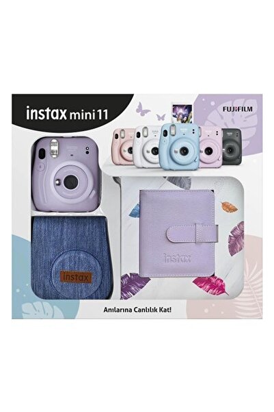 Fujifilm Instax Mini 11 Jean Çantalı Lila Kit