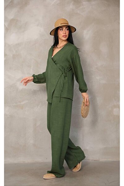 MEN Cross Linked Cotton Linen Kimono Set