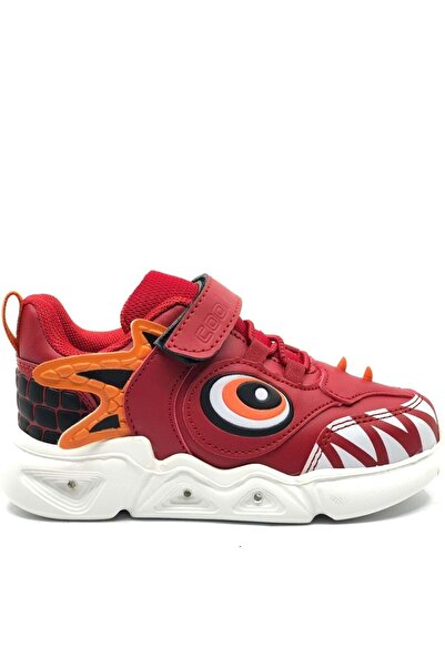 Kocamanlar Ayakkabı Cool Stego Lighted Orthopedic Children's Sports Shoes Red