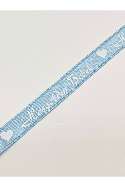 EvremStore Hoşgeldin Bebek Baskılı Süsleme Kurdelesi Tek Taraflı 1 cm 10 Metre