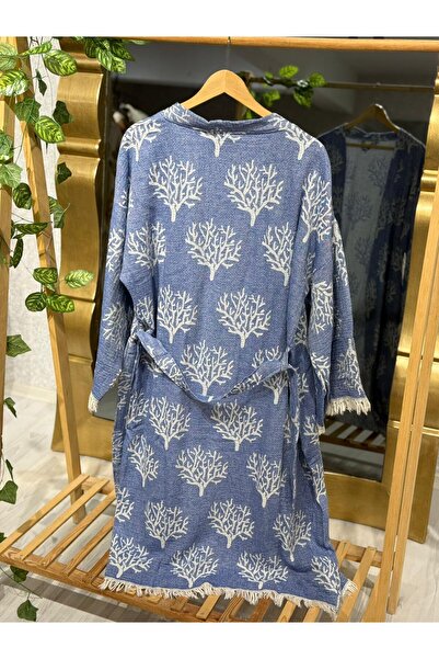 Befera Design Kimono de muselină 100% bumbac cu model de corali halat de baie caftan