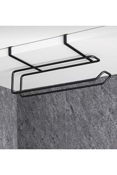 ROYALGROSS Suport pentru prosoape din sârmă metalică neagră – cu umeraș pe spatele ușii, design practic și elegant