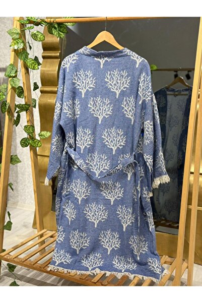 Befera Design Kimono de muselină 100% bumbac cu model de corali halat de baie caftan