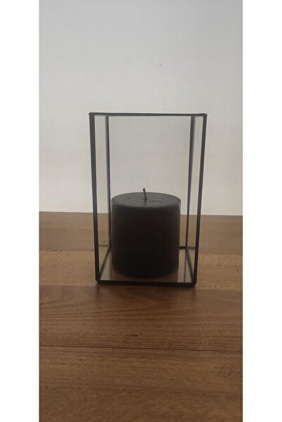 tasarımhane Cam geometrik cam fanus mumluk