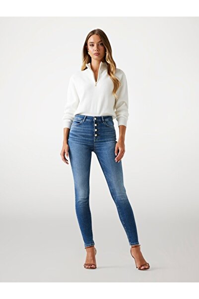 Guess Εξώφυλλο γυναικείο τζιν με λεπτή εφαρμογή