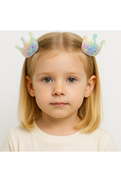 Motebarn Wear Дівчача 2-х клипса кольорова корона-шпилька фіолетова