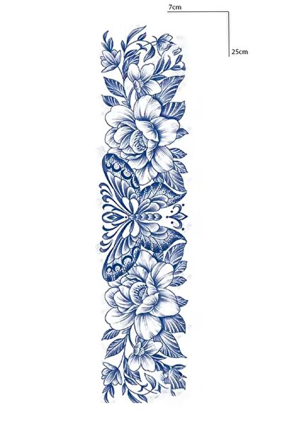 HEDİYEVİM 1 AY KALICI Kelebek Figürlü 12 Saat Sonra Kararan Geçici Dövme Tattoo