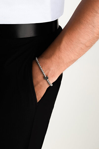 So CHIC... Geometrik Figürlü Çelik Erkek Bileklik