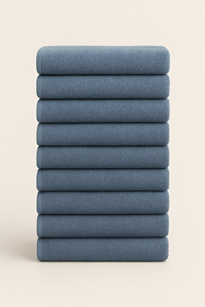 Elaganya MAVİ Spor Havlusu Leke Tutmayan Kuaför Berber otel Havlusu 50x90 Cm 8 adet