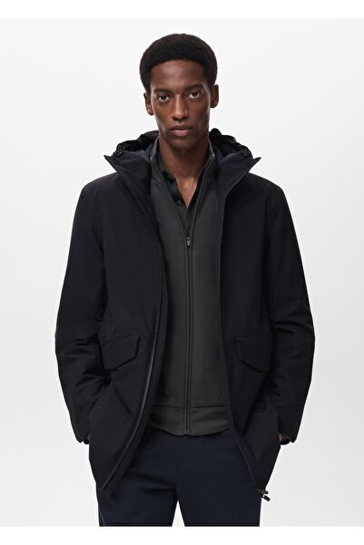 MANGO Man Su itici kapüşonlu kapitone parka