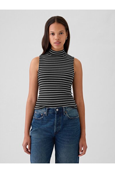 GAP Kadın Siyah Modern Mockneck Atlet