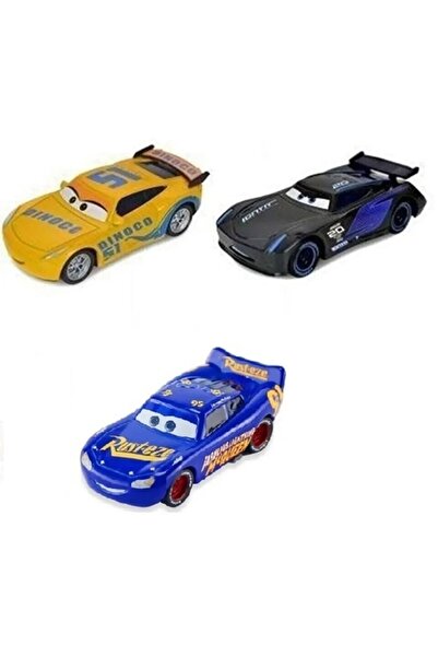Aydın Oyuncak Şimşek Mcqueen Cars Oyuncak Arabalar Metal 3'lü Set
