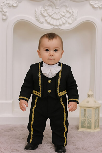 Tozpembebaby Black Baby Frock Set - Prince Costume