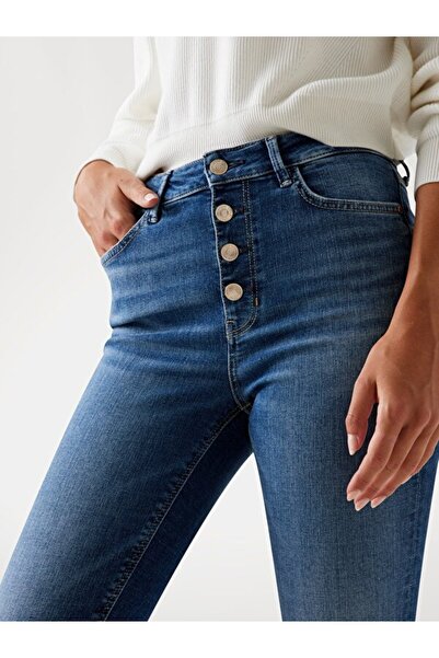 Guess Εξώφυλλο γυναικείο τζιν με λεπτή εφαρμογή