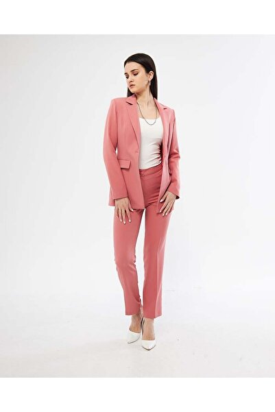 LOVELF Tek Düğme Klasik Takım Gül Kurusu