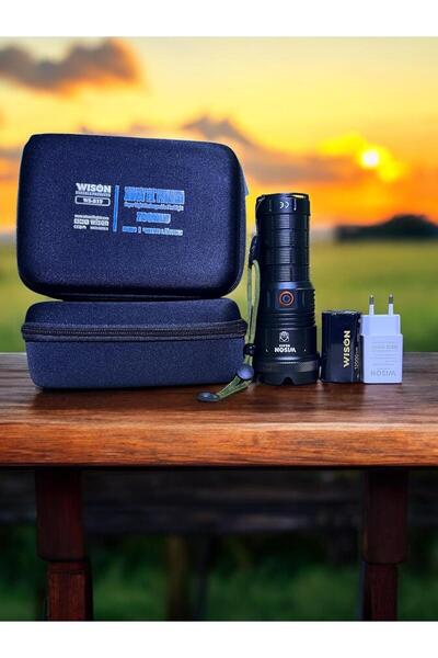 Wıson Ws-815 4500 50 Watt Lümen Şarj Edilebilir Zoomlu Profesyonel El Feneri ...