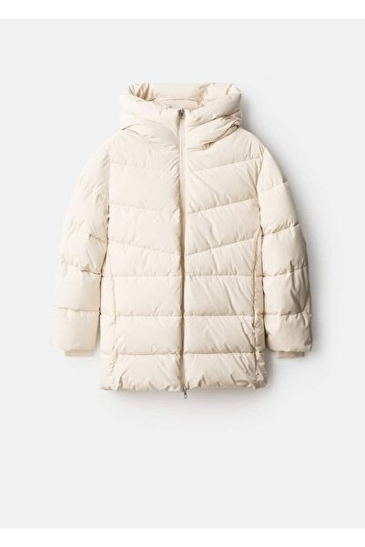 MANGO Woman Kapüşonlu kapitone anorak