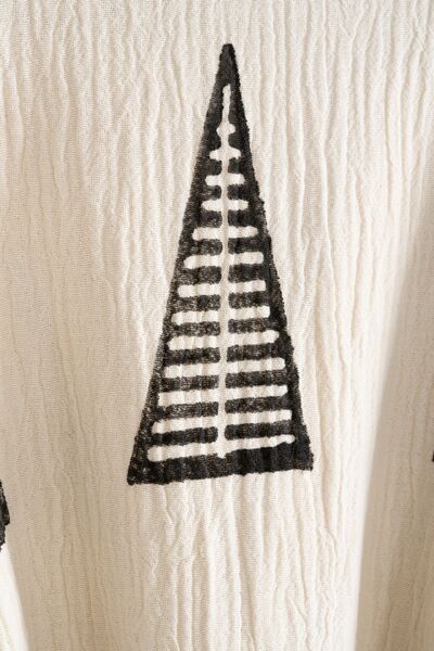 VAROL Βιολογικό 100% βαμβακερό γιακά κιμονό μπουρνούζι φόρεμα παραλίας - Pyramid