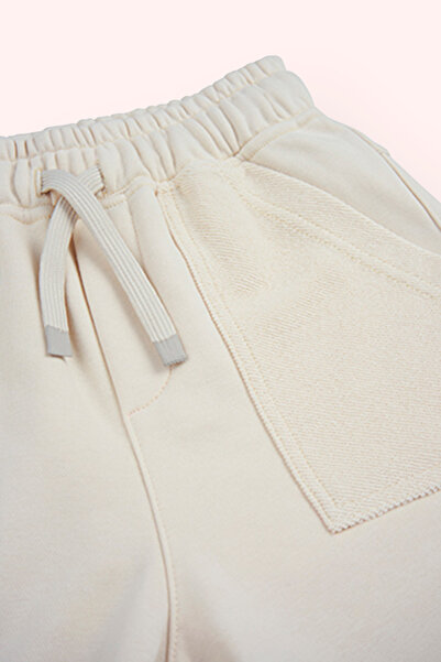 Panço Erkek Çocuk Cepli Örme Bej Şort