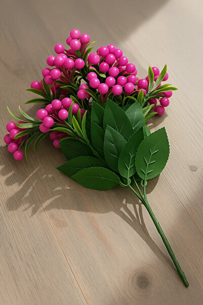 ALSHOP 1. Quality 7-Branched Kokina Bunch Artificial Plant Fruit Fuchsia