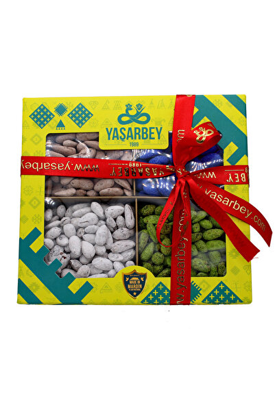 Yaşarbey ÖZEL GÜNLER İÇİN HEDİYELİK KUTULU MARDİN HATIRASI KARIŞIK BADEM ŞEKERİ 1000 GR [YENİ ÜRÜN]