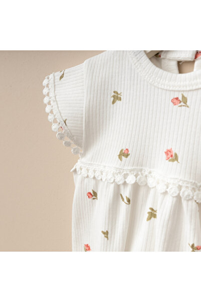 Minimus Newborn Baby Girl Cotton Summer Romper Jumpsuit Set Bandana Bottom Snap Baby Set