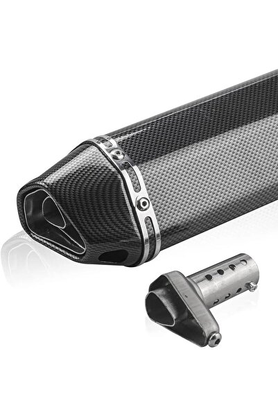 Akrapovic Egzoz Karbon Görünümlü Tüp Egzoz Susturuculu Paslanmaz Çelik