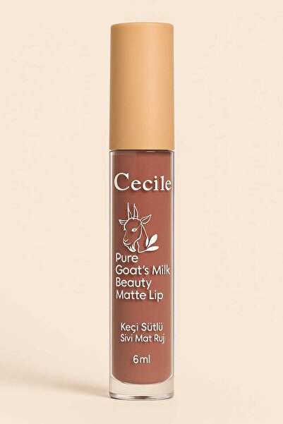 Cecile Goat’s Milk Beauty Mat Likit Ruj 03 – Uzun Süre Kalıcı, Nemli ve Yoğun...