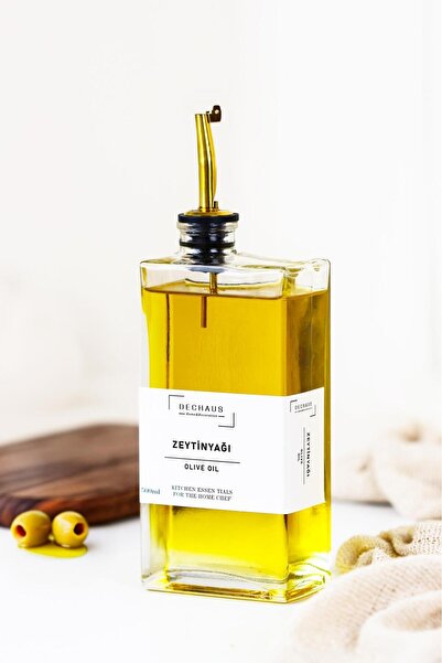 Feronyahome & Garden 500ml Glass Oil Bottle – Olive Oil & Sauce Bottle |   Modern Kitchen Accessory with Leak-Proof Lid