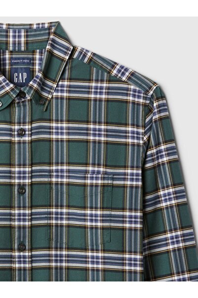 GAP Erkek Yeşil Standart Fit Oxford Gömlek