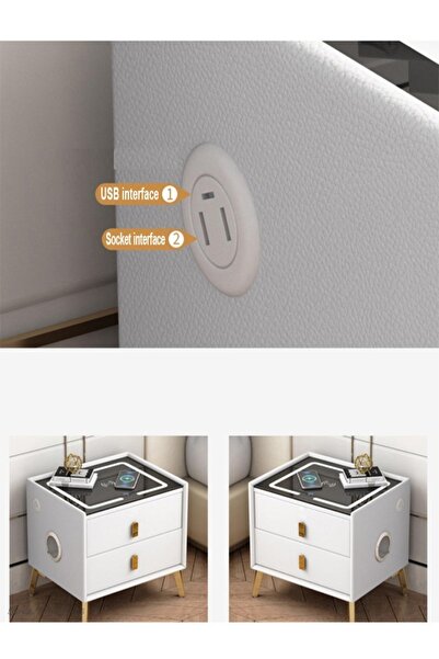 Raffine Multifunction Smart Wireless Charging Nightstand Intelligent Design Light and Bluetooth Audio Speake