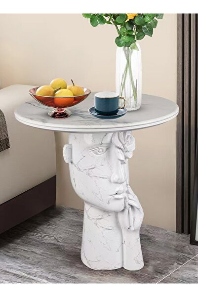 Raffine Multipurpose Use Luxury Sculpture Base Design Side Table