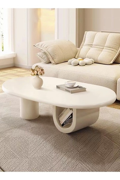 Raffine Multipurpose Curve Design Coffee Table Stable Unique Base Sofa Side Table Centre Table Side Table fo