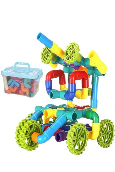 Raffine 238 قطعة من مكعبات بناء الأنابيب التعليمية الإبداعية للأطفال