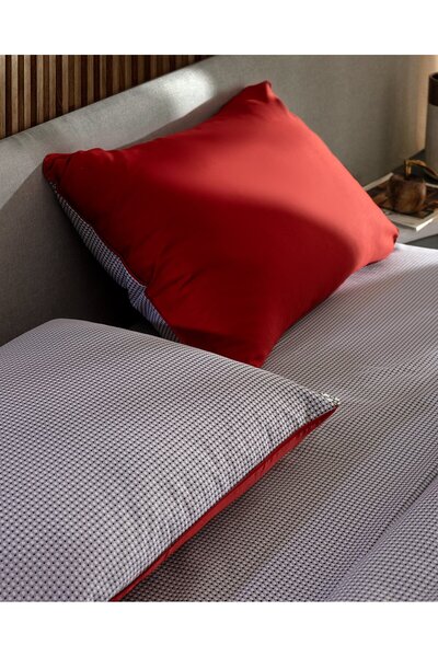 Madame Coco Delit Bettwäsche-Set, 100 % Baumwolle, bedruckt, Satin, Einzelbett, Rot