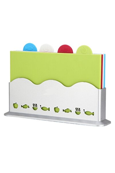 Raffine 4 Pieces Index Color Coded Cutting Boards Set With Holder