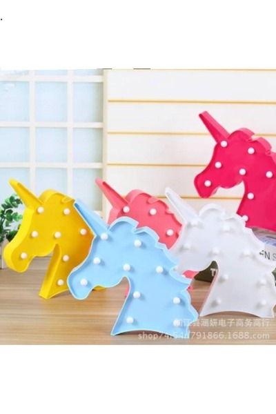 Raffine LED Unicorn Shaped LED Light Table Lamp White Horse Decoration Bedside Lamp Table Decoration Light
