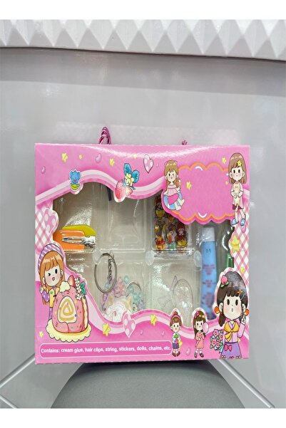 Raffine مجموعة أدوات يدوية للأطفال من الخرز ودبابيس الشعر والملصقات والسلاسل ...