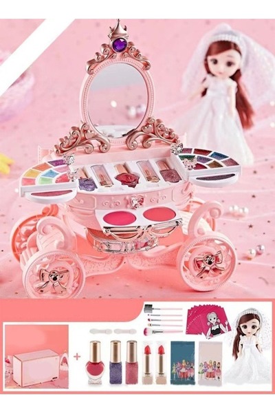 Raffine Girl Makeup Toy Simulation Cosmetics Set Pretend Play Nail Polish Lip...