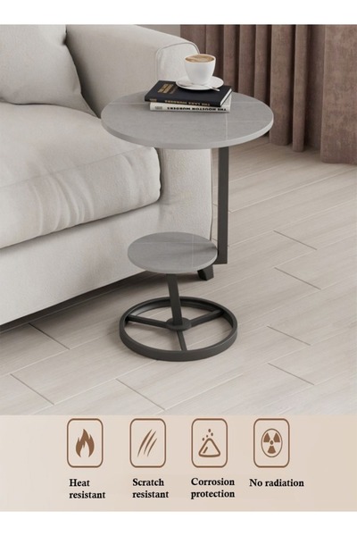 Raffine 2-Tiers Multipurpose Modern Design Stylish Portable Side Table Stable Base Coffee Table Center Table
