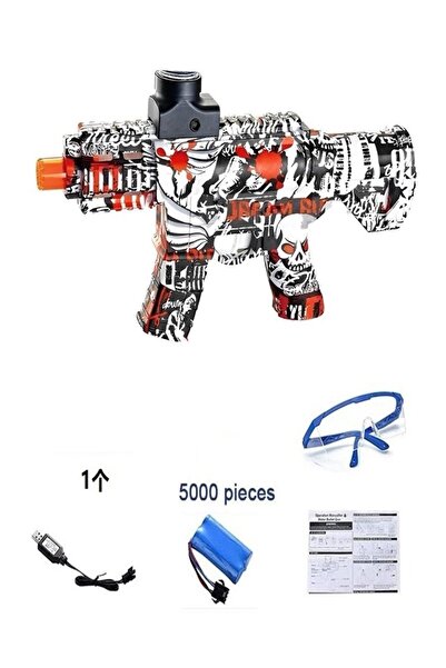 Raffine مسدس لعبة كهربائي أوتوماتيكي على شكل M416 مزود بكرات هيدروجيل مع نظار...